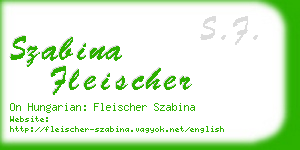 szabina fleischer business card